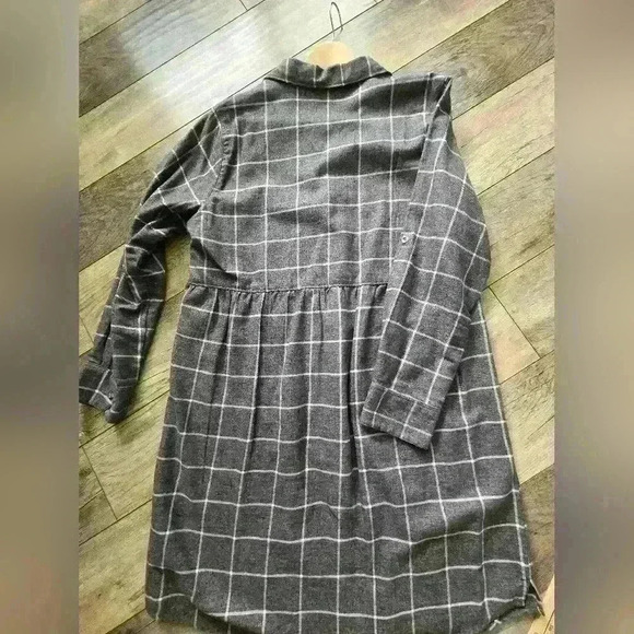 HATLEY large Grey 💯 Cotton women's shirt dress - Picture 15 of 15
